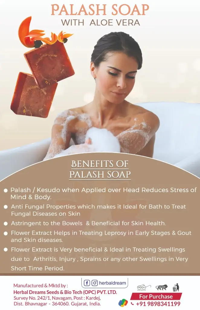 Ayurvedic Aloe Vera and Palash Herbal Soap